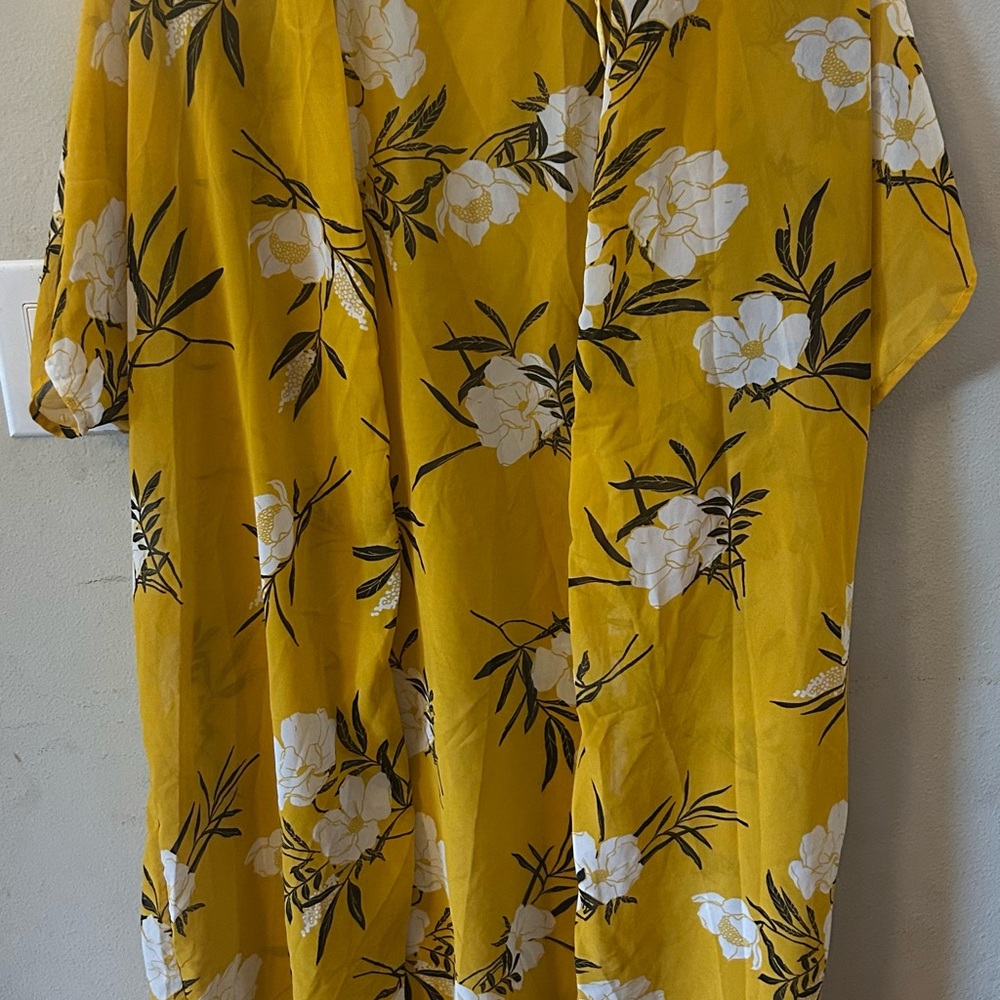 Floral Yellow Kimono